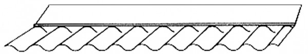 ACRYL-Maueranschluss/Traufenfuss für HIGHLUX-Wellplatten