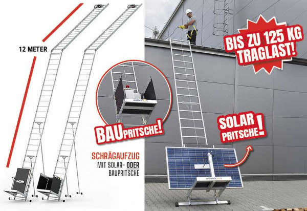 Roof Topper Schrägaufzug - Effizienter Materialtransport mit 12 m Gesamtlänge mit CE Made in EU