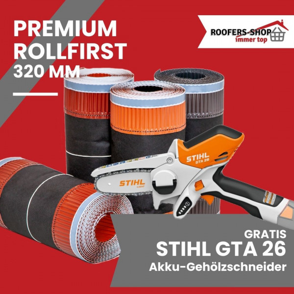 300 m Rollfirst Vlies 320 mm und STIHL GTA 26 Akku-Gehölzschneider Set