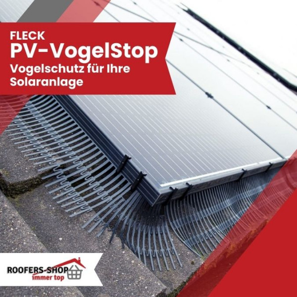 PV-Vogel Stop von Fleck – Effektiver Schutz für Ihre Solaranlage vor nistenden Vögeln (25 m Set)